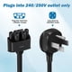 thumbnail image 3 of Adaptador nema 14-50, Conector Móvil de Aplicacia Móvil de Amplia Aplicacia Resistente multifuncional PVC de 30 cm de longitud 250v 32a Ee. Uu. Compacto para acampar para, 3 of 7