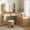 Natural, variant on Vanity Desk with Mirror & Lights, 8 Drawers & Charging Station, 4 Flexible Layout Options,Built-in Power Strip,3-Color Dimmable LED Makeup Mirror,Natural