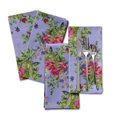 thumbnail image 3 of "S4Sassy Blue Leaves & Peony Floral Tea Party Table Linen Printed Washable Napkins Set 22 x 22""(Pack of 6)", 3 of 8