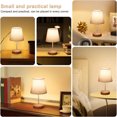 thumbnail image 3 of LED Desk Lamp Linen Fabric Shade Touch Control 360 Degrees Warm Lighting Table Lamp for Bedroom, 3 of 6