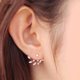thumbnail image 4 of Aretes De Circón Con Diamantes Completos | Pendientes Huecos De Mariposa Con Hoja De Diamante De Acero Inoxidable Accesorios Para Damas, 4 of 4