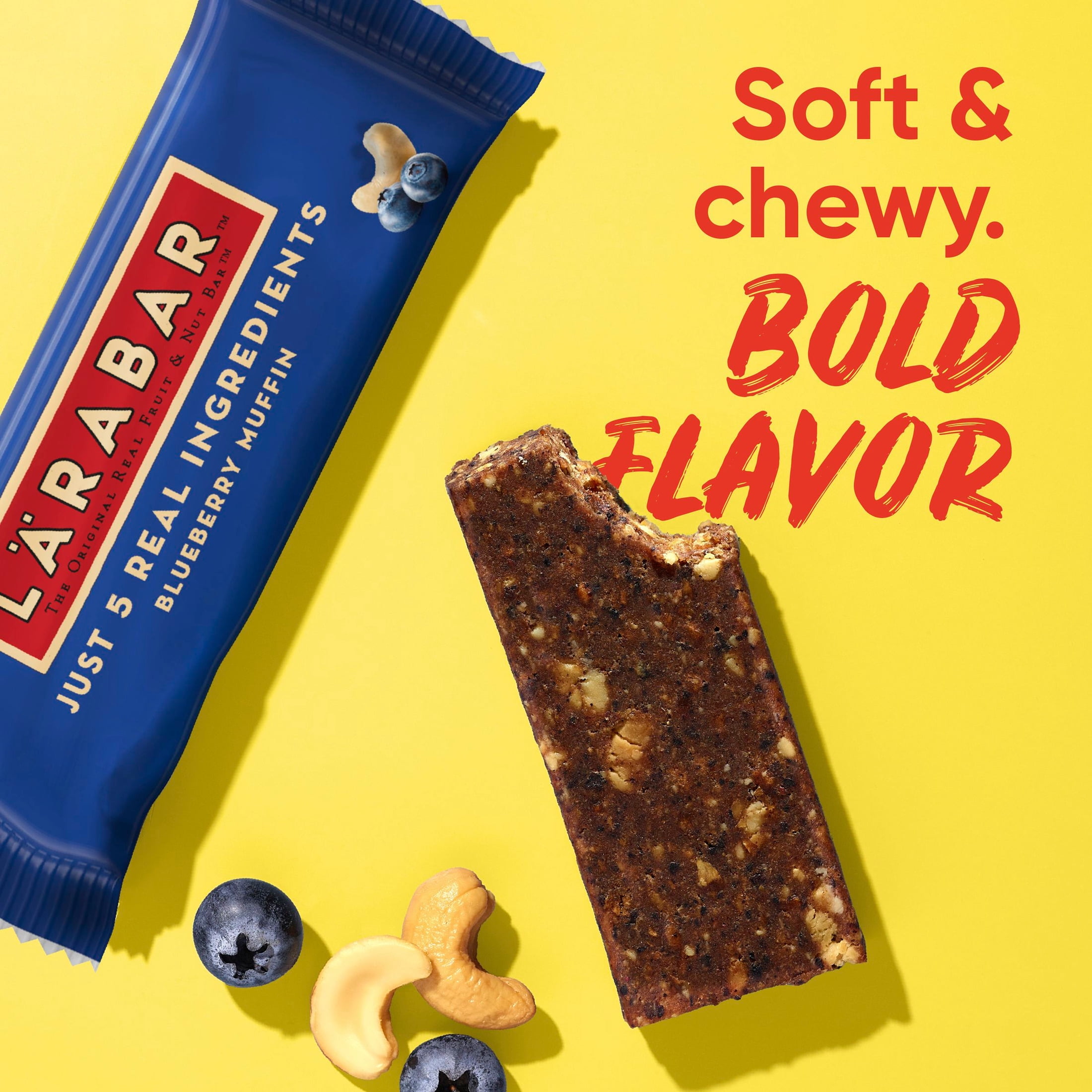 (6 pack) Larabar Blueberry Muffin Fruit and Nut Bars, Gluten Free and Vegan, 19.2 oz, 12 Count