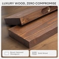 thumbnail image 2 of Classic Walnut 24 inch Floating Shelf, High End Solid Real Wood Small 24inch Floating Shelves for Wall Mounted, 24in Floating Shelves, Heavy Duty Bracket, 24 X 6.5 X 1.75 inches, Set of 3, 2 of 4