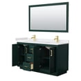 thumbnail image 3 of Wyndham Collection Miranda 60" Wood Double Bathroom Vanity in Green/Gold, 3 of 7