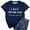 1Navy18, variant on XAOFW Women'S T-Shirts Letter Print Round Neck Short Sleeve Fashionable Cozy Casual Daily Wear Top