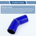 thumbnail image 4 of Unique Bargains 1pcs 60mm 2.36" ID 90mm 3.54" Length 45° Blue Black Car Silicone Hose Universal, 4 of 7