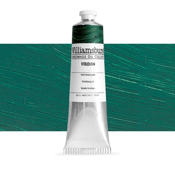 Williamsburg Artist Oil Colors by Golden, Viridian, 37ml Tube, Professional Oil Paint, Semi-Transparent