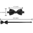 thumbnail image 2 of Hanerdun Mens Satin Bow Ties Pre-Tied Formal Wedding Party Adjustable Neck Neckties Black, 2 of 5