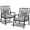 Gray, variant on LIFERUN 2-Piece Patio Armchairs Set, Wide Outdoor Rattan Chairs (21in Seat Width) with Ergonomic Curved Backrest, 3.15in Thick Cushions, WPC Armrest, for Balcony, Backyard, Terrace, Grey