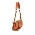 thumbnail image 3 of No Boundaries Women's Faux Suede Shoulder Bag, Cognac, 3 of 4