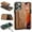 Brown, variant on ELEHOLD Case for iPhone 14 Pro, Magnetic 2 in 1 Detachable Leather Wallet Case with Card Holder & Stand,Black