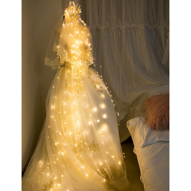 Cascade String Lights Étoiles Lumières Décoratives Scintillent Lumières de Fées avec Télécommande