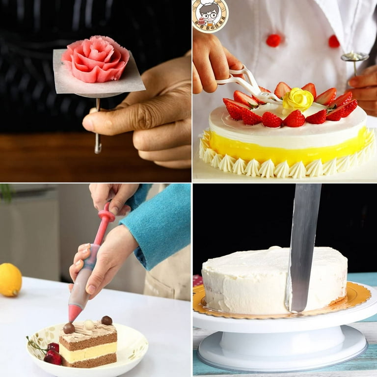 How to make a easy cake decorating Turntable stand, Homemade turntable, Icing  stand