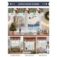 thumbnail image 6 of Valances for Windows Christmas Snowman Rod Pocket Cafe Window Treatments Valance Curtains for Kitchen Bathroom Laundry Basement Windows 54"x18", 6 of 7