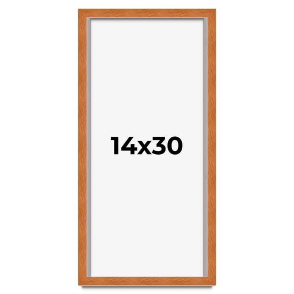 14x30 Shadow Box Frame Brown | 0.875 Inches Deep Real Wood Contemporary Shadowbox Display Frame |
