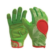 Digz 7503410 Womens Signature Synthetic Leather Gardening Gloves - Green  Large