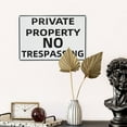 thumbnail image 5 of Metal Sign Private Property No Trespassing Tin Sign Warning Metal Sign Vintage Sign Wall Decor for Home Farm Bar Coffee Shop Club Decoration 8x12 Inch, 5 of 7