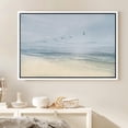 thumbnail image 2 of PixonSign Framed Canvas Print Wall Art Sea Waves Expand onto Beach Shore Nature Ocean Photography Realism Nautical Scenic Relax/Calm Multicolor Cool for Living Room, Bedroom, Office - 24"x36" White, 2 of 5