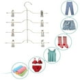 thumbnail image 2 of Plastic Clothes Hangers, Furenl Skirt Hanger Multi-Layer Saver Women's Skirt Hanger with Clips Comes with Two Non-Slip Coated Clips for Hanging Skirts, Pants, Jeans and Work Pants., 1 Clothes Hanger, 2 of 9