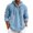 Sky Blue, variant on Corduroy Hooded Pullover for Men Half Button Drawstring Loose Casual Sweaters Long Sleeve Work Daily Comfort Fit Leisure Sweatshirts