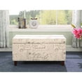 thumbnail image 3 of Nathaniel Home, Graffiti Patterned Deep Storage Ottoman Bench, Coffee Table for Living Room, Solid Wood Legs, Bedroom Bench for End of Bed, Multicolor, 3 of 7