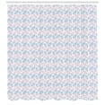 thumbnail image 3 of Leaves Shower Curtain, Abstract Botanical Artistic Leaf Designs Pattern, Fabric Bathroom Set with Hooks, 69W X 70L Inches, Baby Pink Pale Ceil Blue and Pale Azure Blue, by Ambesonne, 3 of 3