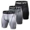 thumbnail image 1 of Paquete de 3 pantalones cortos para hombre Ropa interior de entrenamiento activo YEL  Pantalones cortos, 1 of 7