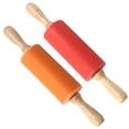 thumbnail image 4 of 2 rodillos de amasar para niños, mangos de madera, herramienta para hornear para niños, 4 of 4