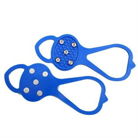 

Climbing Shoe Spikes Grips Cleats Non-Slip Climbing Hiking Snow Studs Shoes Gripper Spikes Claw For Hiking Skiing Blue M