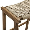 thumbnail image 6 of Bar Stool Chair Barstool, Set of 2, Walnut Natural, Wood, Pub Cafe Bistro Dining Kitchen Hospitality Restaurant, Modern Contemporary HB36089, 6 of 10