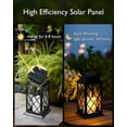 thumbnail image 4 of 2-Pack 13'' Antique Copper Solar Lanterns - Outdoor Waterproof Hanging Lanterns with Flickering Flameless Candles for Patio Porch Backyard, 4 of 8