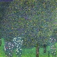 thumbnail image 2 of Klimt, Gustav 20x20 White Modern Wood Framed Museum Art Print Titled - Roses under the Trees, 2 of 4