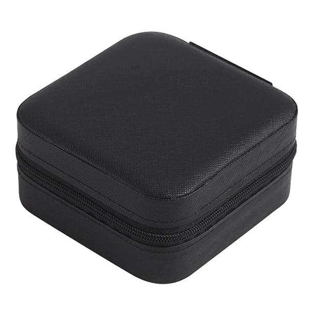 Joyero de viaje, pequeño organizador de joyas de cuero PU para mujeres y niñas, mini estuche de viaje portátil, cajas de almacenamiento para pendientes, anillos, collares y pulseras