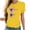 Jaune, variante sur CFLVAEK Cadeaux pour le Cancer du Sein T-Shirts de Sensibilisation au Cancer du Sein T-Shirts Graphiques à Fleurs Roses T-Shirt à Manches Courtes Confortable Col Rond Décontracté