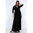 thumbnail image 4 of PLNA5215 - Women's 3/4 Sleeve Floral Print Plus Size Casual Party Maxi Dress, 4 of 41