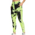 thumbnail image 3 of Tittly Womens Sweatpants Yoga Pants Hip Breathable Women's Lifting Yoga Pocket Tie-dye Pants Bubble Yoga Pants Leggings for Women Womens Workout Bottoms Black L, 3 of 8