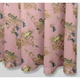 thumbnail image 5 of S4Sassy Pink Black Berry & Yellow Sparrow Bird Decorative Waterproof Printed Shower Curtain Roller Hooks Drapes-60 x 75 Inch, 5 of 6