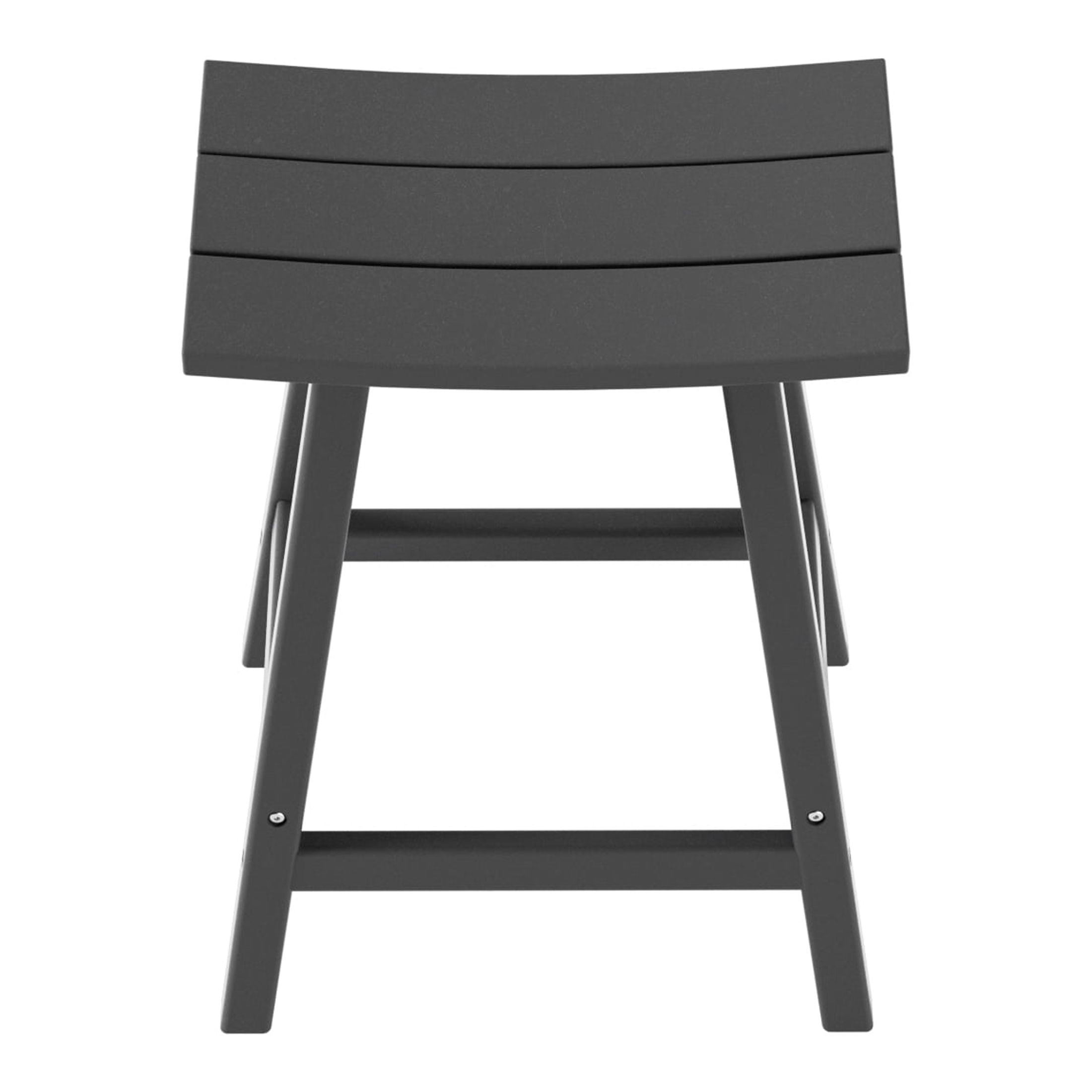 GARDEN 24" Inches Adirondack Plastic Outdoor Bar Stools (Set of 2), Gray