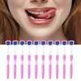 thumbnail image 4 of Tongue Brush, Tongue Scraper Ergonomic Design Maintaining Oral Hygiene  For Adults Pink, 4 of 8