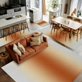 thumbnail image 5 of Burnt Orange Grey Ombre 2.7x5 Area Rugs, Modern Abstract Art Gradient Non-Skid Rubber Backing Large Rectangle Rugs - Living Room Bedroom Home Office, Indoor Floor Mat Carpets Washable Rug, 5 of 9