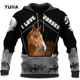 thumbnail image 3 of Sudadera con capucha Art Animal con estampado 3D de un hermoso caballo, estilo Harajuku, ropa de calle, sudaderas con capucha de otoño, chaqueta informal unisex, chándales, 3 of 5