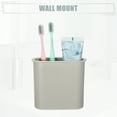 thumbnail image 4 of Unique Bargains Wall Mount Toothbrush Holder Stand for Bathroom Gray 4.65"x2.13"x4.25" Self Adhesive Tooth Brush Holder, 4 of 7