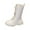 White, variant on Girls Winter Boots Mid Calf Height Boots With Soft Comfortable Non Sole For Everyday Wear Classic Styles ,Girls Boots Sizes 10.5 White(4-4.5 Years)