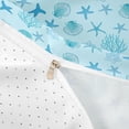 thumbnail image 4 of jejeloiu Light Blue Seashell Coral Bedding For Girls,Ocean Starfish Pattern Duvet Cover Full,Blue White,Reversible,3 Pieces,1 Duvet Cover and 2 Pillowcases, 4 of 6