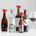 thumbnail image 4 of Matsuzay Tapones de vino a prueba de fugas de 2 piezas que conservan el sabor y los vinos se centran en un regalo divertido y funcional Barra de herramientas blanco+rojo 4 PIEZAS, 4 of 6