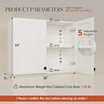 thumbnail image 3 of FIMELLO 30’’ Laundry Room Cabinets, Laundry Wall Cabinet Storage, Barn Door Kitchen Wall Cabinets with Doors and Shelves, Wall Mounted Cabinet for Laundry Room, Kitchen, Dinning Room, Bathroom, White, 3 of 9