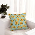 thumbnail image 5 of Faux Leather Throw Pillow Covers, White Polka Dot Sunflower Decorative Pillow Covers for Couch Sofa Bed Living Room Home Garden, Pillow Cases with Invisible Zipper, 5 of 6