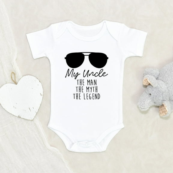 Newbabywishes - My Uncle Man Myth Baby Clothes for Boys and Girls - Funny Uncle Baby Clothing