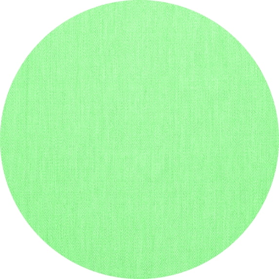 Ahgly Company Indoor Round Abstract Emerald Green Contemporary Area Rugs, 3' Round