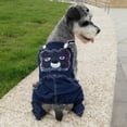 thumbnail image 3 of Breathable Dog Denim Overalls - Attractive Design - Four Legs Costume - Perfect for Festivals - Pet Supplies, 3 of 8